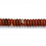 Perline di diaspro rosso Heishi 2x6mm foro1mm 39-40cm/filo