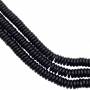 Black Agate Heishi Beads Strand Size2x6mm Hole1mm 39-40cm/Strand