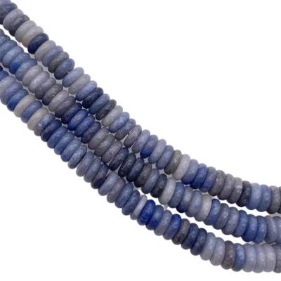 Perles Heishi d'aventurine bleue Taille2x6mm Trou1mm 39-40cm/fil