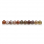 Fili di perle rotonde di agata del Botswana, diametro 6 mm, foro 1,2 mm, 65 perle / filo, 15 ~ 16"