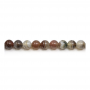 Fil de perles en agate du Botswana, Diamètre 8 mm, Trou 1.2 mm, 51 perles par fil, 15 ~ 16"