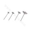 304 stainless steel  ear stud findings round size 4x12mm pin 0.7mm 200 pieces/pack