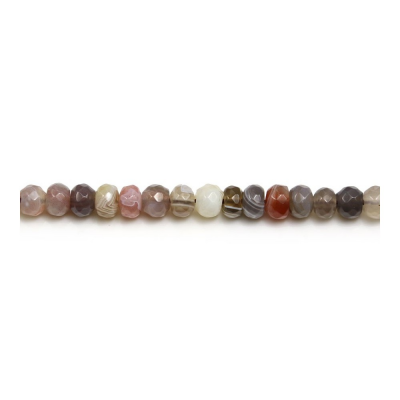 Natural Botswana Agate Faceted Abacus Beads Strand Size 4x6mm Hole 1mm About 82 Beads/Strand 39-40cm