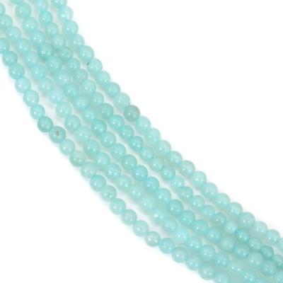 Natural Amazonite Beads Strand Round Diameter 2mm Hole 0.4mm About 174 Beads/Strand 15~16"