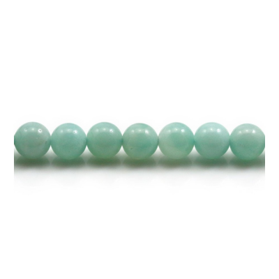 Natural Amazonite Beads Strand Round Diameter 8mmHole 1mm About 49 Beads/Strand 15~16"