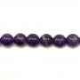 紫晶串珠 圓形 直徑6毫米 孔徑1毫米 長度39-40厘米/條