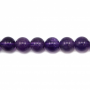 Natural Amethyst Beads Strand Round Diameter 8mm Hole 1mm About 51 Beads/Strand 15~16"