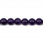 Natural Amethyst Beads Strand Round Diameter 10mm Hole 1mm About 41 Beads/Strand 15~16"