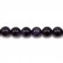 Natürliche Amethyst-Perlen, rund, 18 mm, Loch 1 mm, 39–40 cm/Strang