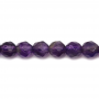 Natural Amethyst Beads Strand Faceted Round Diameter 4mm Hole 0.8mm About 92 Beads/Strand 15~16"