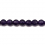 紫晶串珠 切角圓形 直徑6毫米 孔徑1毫米 長度39-40厘米/條