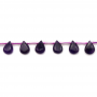 紫晶串珠 水滴形 尺寸7x10毫米 孔徑1毫米 長度39-40厘米/條