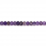 Filo di perle di ametista naturale, abaco sfaccettato, dimensione 2x3 mm, foro 0,6 mm, circa 148 perle/filo, 15~16"