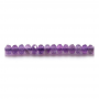 紫晶串珠 切角算盤珠 尺寸3x4毫米 孔徑0.8毫米 長度39-40厘米/條