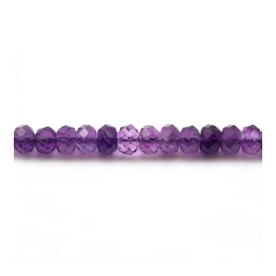 紫晶串珠 切角算盤珠 尺寸5x8毫米 孔徑0.8毫米 長度39-40厘米/條