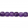 紫晶串珠 切角正方形 尺寸6毫米 孔徑1毫米 長度39-40厘米/條