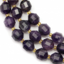 Natural Amethyst Beads Strand Faceted Prismatic Size  9x10mm Hole 1.5mm About 32beads/Strand  15~16"