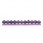 紫晶串珠 切角算盤珠 尺寸3x4毫米 孔徑0.8毫米 長度39-40厘米/條