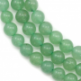 Perles d'aventurine verte naturelle en brin, Diamètre 10 mm, Trou 1.2 mm, 40 perles / brin 15~16''
