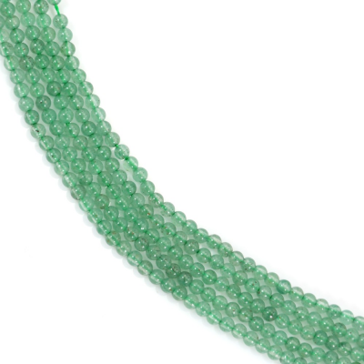 Grüne Aventurine runde Perlenkette Durchmesser 2mm Durchmesser des Loch 0.4mm ca. 167 Stck / Strang 15~16"
