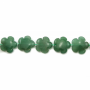 Filo di perline di avventurina verde naturale, fiore, dimensioni 15x15 mm, foro 1,5 mm, circa 27 perline/filo 15~16"