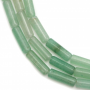 Natural Green Aventurine Column Tube Beads Strand Size 4x13mm Hole 1mm About 29 Beads/Strand 15~16''