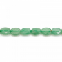 Perline di avventurina verde naturale sfaccettate ovali 6x8 mm 39-40 cm/filare