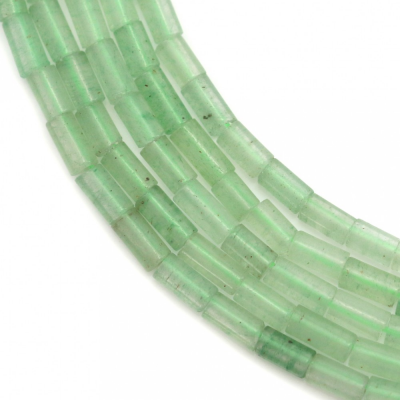 Filo di perle di avventurina naturale, cilindro, dimensione 2x4 mm, foro 0,5 mm, 15~16"/filare