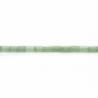 Filo di perle di avventurina naturale, cilindro, dimensione 2x4 mm, foro 0,5 mm, 15~16"/filare