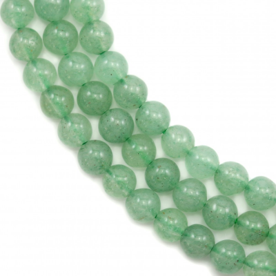 Perline di avventurina verde naturale Diametro rotondo 4mm Foro 0,8 mm 39-40 cm/filare