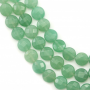 Natural Aventurine Beads Strands Flat Round Faceted Diameter 10mm Hole 1mm Length 15 ~ 16 "/ Strand