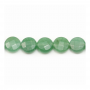 Natural Aventurine Beads Strand Flat Round Faceted Diameter 13mm Hole 1mm Length 15 ~ 16 "/ Strand