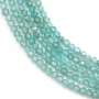 Natural Apatite Faceted Abacus Beads Strand Size 3x4mm Hole 0.8mm About 149 Beads/Strand 15~16"
