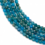 Natural Apatite Bead Strand Faceted Round Diameter 3mm Hole 0.6mm 15~16"/Strand