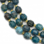 Collier de perles d'apatite bleue naturelle à facettes taille 9x10mm trou 1.5mm environ 30 perles/coton 15~16"