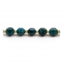 Natural Blue Apatite Beads Strand Faceted Prismatic Size 9x10mm Hole 1.5mm About 30 Beads/Strand 15~16"