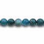 Natürliche Apatit-Perlen, rund, Durchmesser 8 mm, Loch 0,8 mm, Länge 39–40 cm/Strang