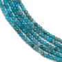 Natural Apatite Faceted Abacus Beads Strand 1.5x2mm Hole 0.5mm 39-40cm/Strand