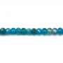Perles D'Apatite rondelle facette sur fil  Taille 2x3mm trou 0.5mm 15~16"/fil