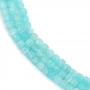 Natural Peru Amazonite Beads Strand Faceted Cube 4mm Hole1mm 39-40cm/Strand
