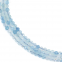 海藍寶串珠 切角圓形 尺寸4毫米 孔徑1毫米 長度39-40厘米/條