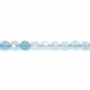 海藍寶串珠 切角圓形 尺寸4毫米 孔徑1毫米 長度39-40厘米/條