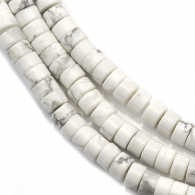 白松石串珠 隔片 尺寸2x4毫米 孔徑0.8毫米 長度39-40厘米/條