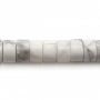 白松石串珠 隔片 尺寸2x4毫米 孔徑0.8毫米 長度39-40厘米/條