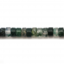 水草瑪瑙串珠 隔片 尺寸2x4毫米 孔徑1毫米 長度39-40厘米/條