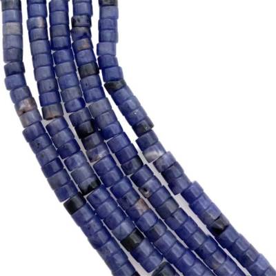 藍石串珠 隔片 尺寸2x4毫米 孔徑0.8毫米 長度39-40厘米/條