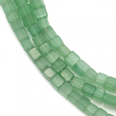 綠東陵串珠 正方體 尺寸4毫米 孔徑1毫米 長度39-40厘米/條