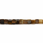 黃虎眼石串珠 正方體 尺寸4毫米 孔徑1毫米 長度39-40厘米/條