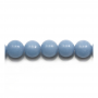 Perles Ange bleu ronde sur fil  Taille 12mm de diamètre trou 1.0mm Environ 33perles/fil 15~16"