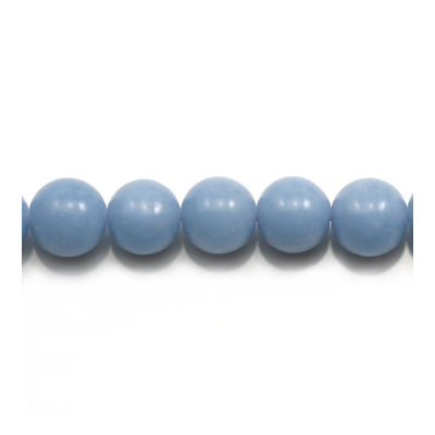 Perles Ange bleu ronde sur fil  Taille 10mm de diamètre trou 1.0mm Environ 40perles/fil 15~16"